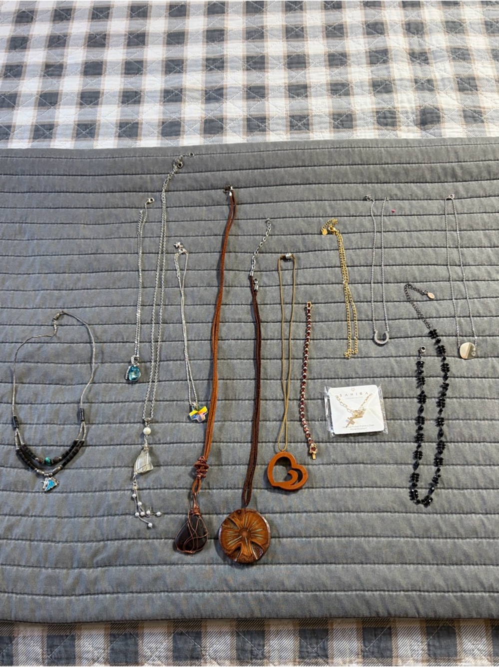 Assorted Women’s Necklace - Brown and Black Leather & Bead Styles